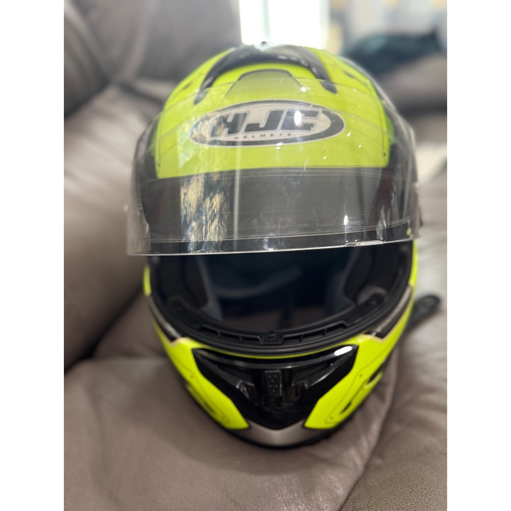 HJC CL-16 Full Face Motorcycle Helmet Neon Yellow Green Graphic DOT Snell medium
